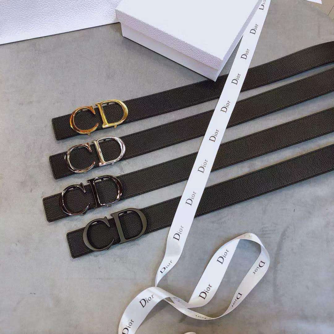 Dior 'CD' Leather Belt - PerfectKickZ