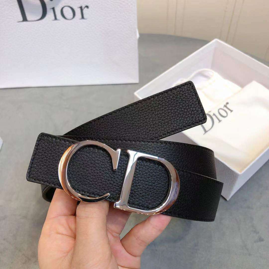 Dior 'CD' Leather Belt - PerfectKickZ