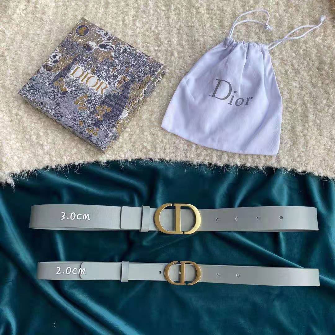 Dior Leather Belt With 'CD' Buckle - PerfectKickZ