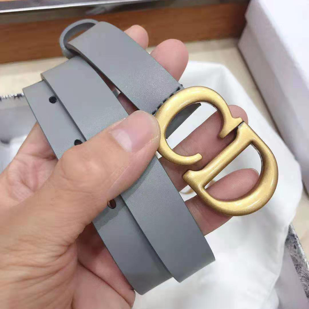 Dior Leather Belt With 'CD' Buckle - PerfectKickZ