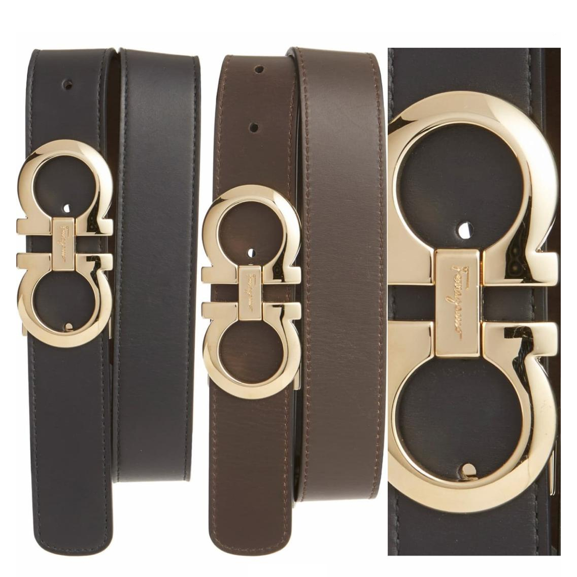 Ferragamo Reversible Leather Belt - PerfectKickZ