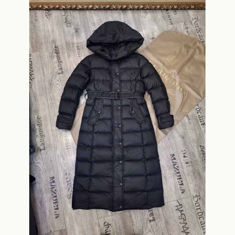 Burberry Belted Long Down Jacket - PerfectKickZ