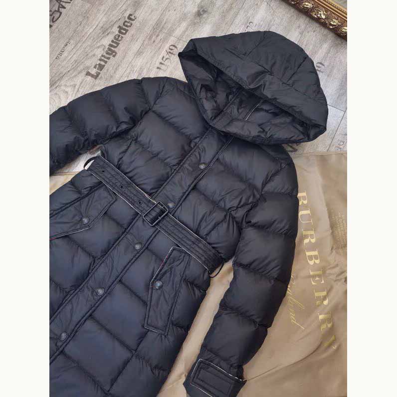 Burberry Belted Long Down Jacket - PerfectKickZ