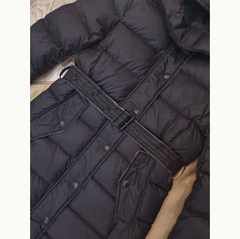 Burberry Belted Long Down Jacket - PerfectKickZ
