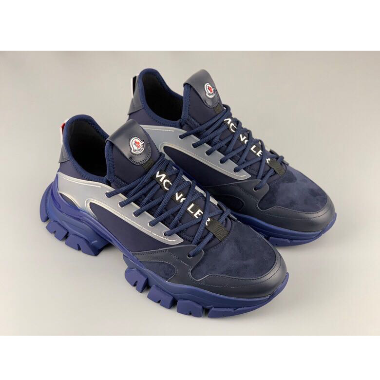Moncler Logo Patches Lace-up Sneakers - PerfectKickZ