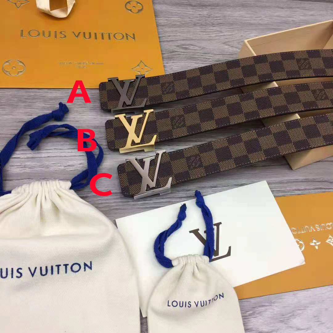 Louis Vuitton Initiales Damier Belt - PerfectKickZ