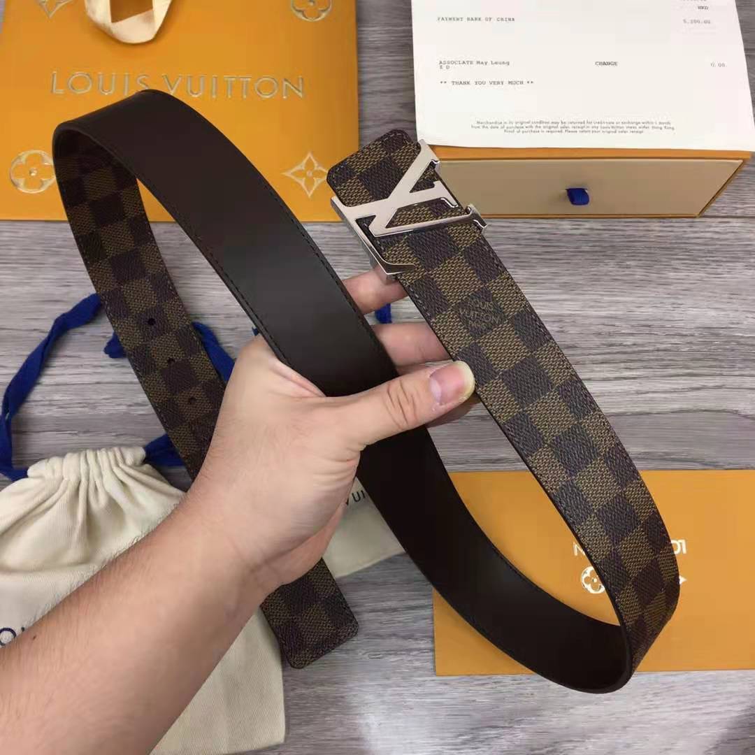 Louis Vuitton Initiales Damier Belt - PerfectKickZ