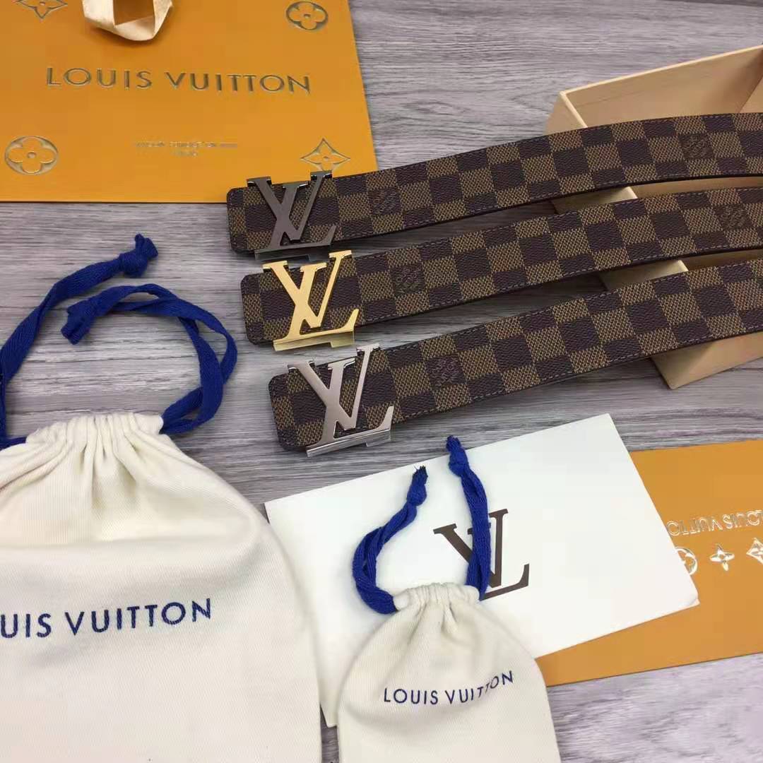 Louis Vuitton Initiales Damier Belt - PerfectKickZ