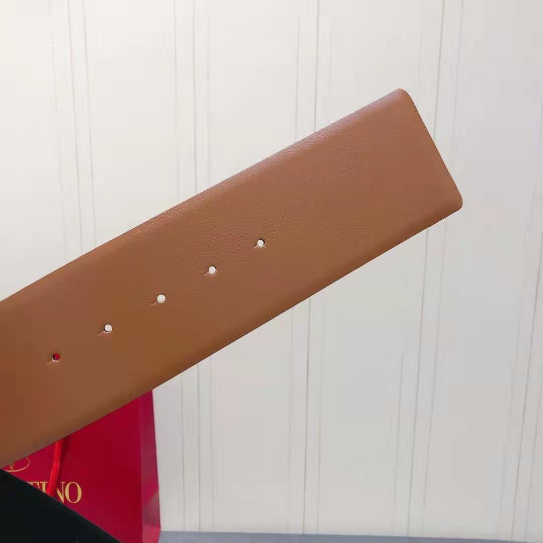 Vlone Leather Belt with V Buckle (width 4.0cm) - PerfectKickZ