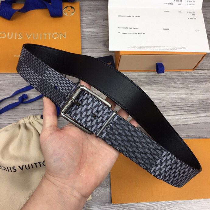 Louis Vuitton Damier Print 40MM Belt - PerfectKickZ