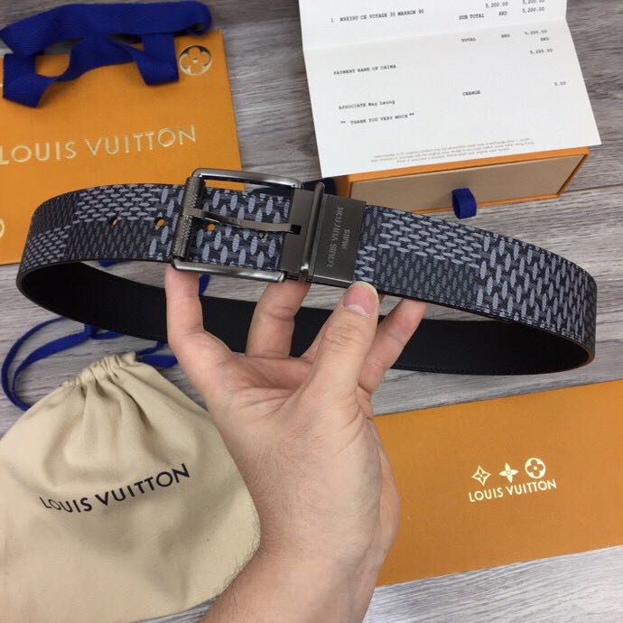 Louis Vuitton Damier Print 40MM Belt - PerfectKickZ