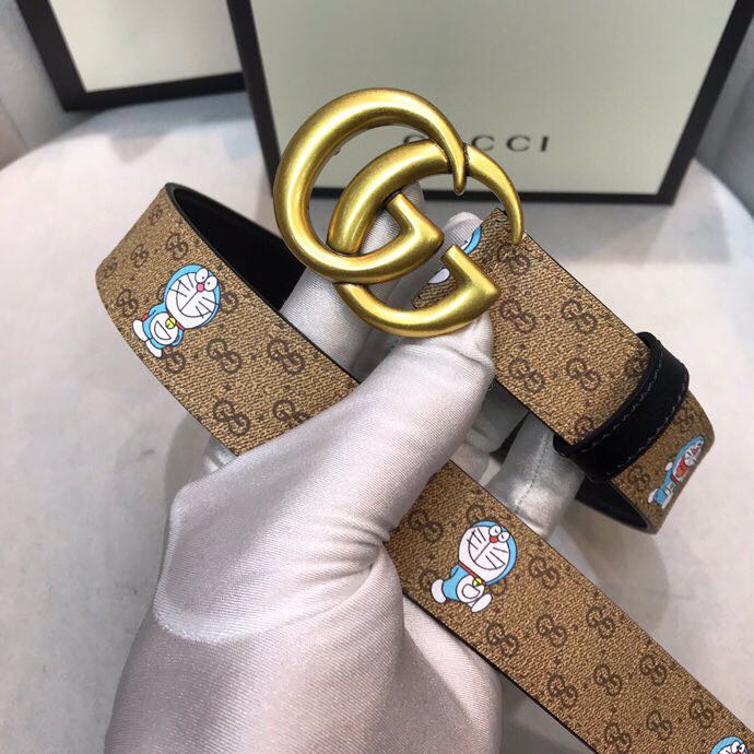 Gucci Doraemon Print Belt - PerfectKickZ