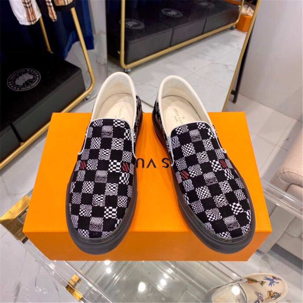 Louis Vuitton  Black Damier Loafers - PerfectKickZ