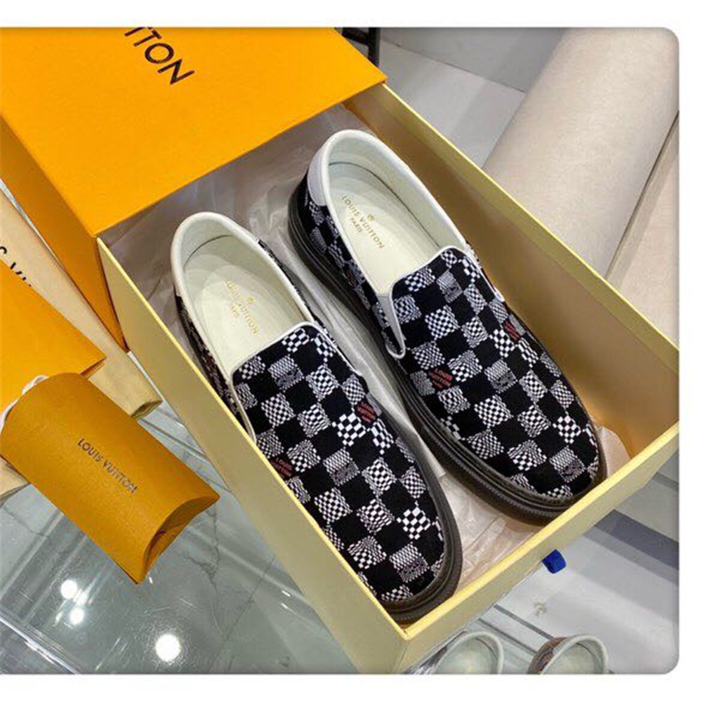 Louis Vuitton  Black Damier Loafers - PerfectKickZ