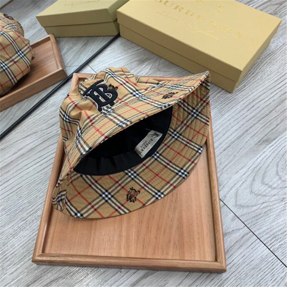 Burberry Monogram Motif Icon Stripe Cotton Bucket Hat - PerfectKickZ