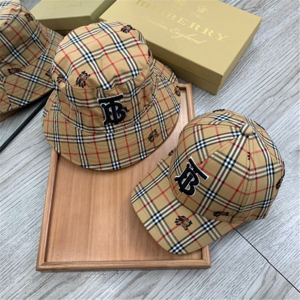 Burberry Monogram Motif Icon Stripe Cotton Bucket Hat - PerfectKickZ