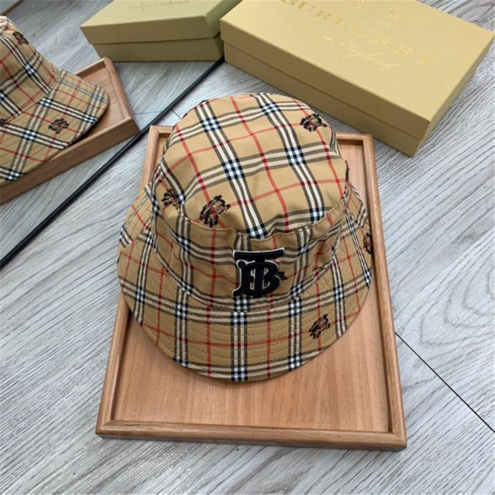 Burberry Monogram Motif Icon Stripe Cotton Bucket Hat - PerfectKickZ