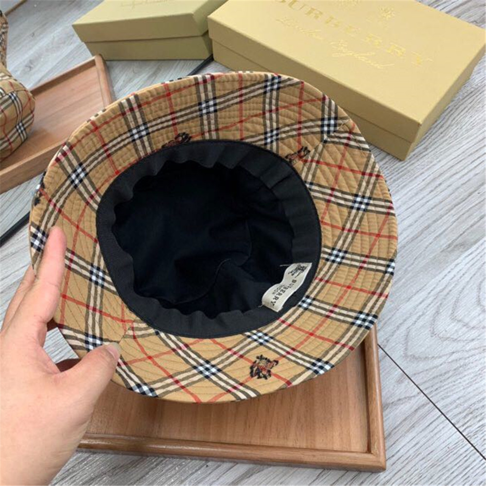 Burberry Monogram Motif Icon Stripe Cotton Bucket Hat - PerfectKickZ