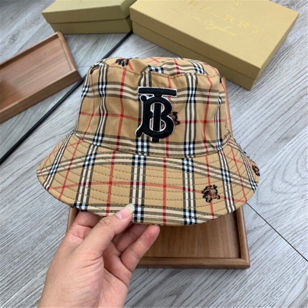 Burberry Monogram Motif Icon Stripe Cotton Bucket Hat - PerfectKickZ