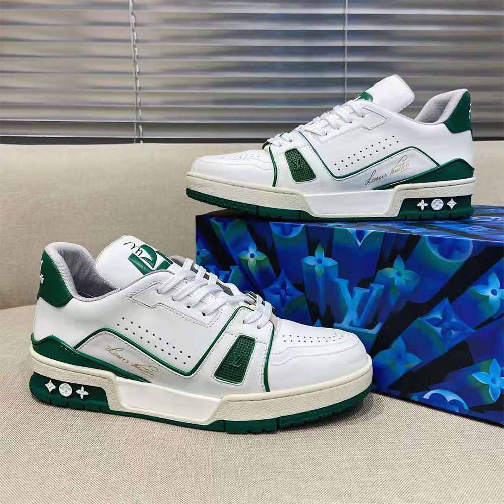 Louis Vuitton Trainer Sneaker Green - PerfectKickZ