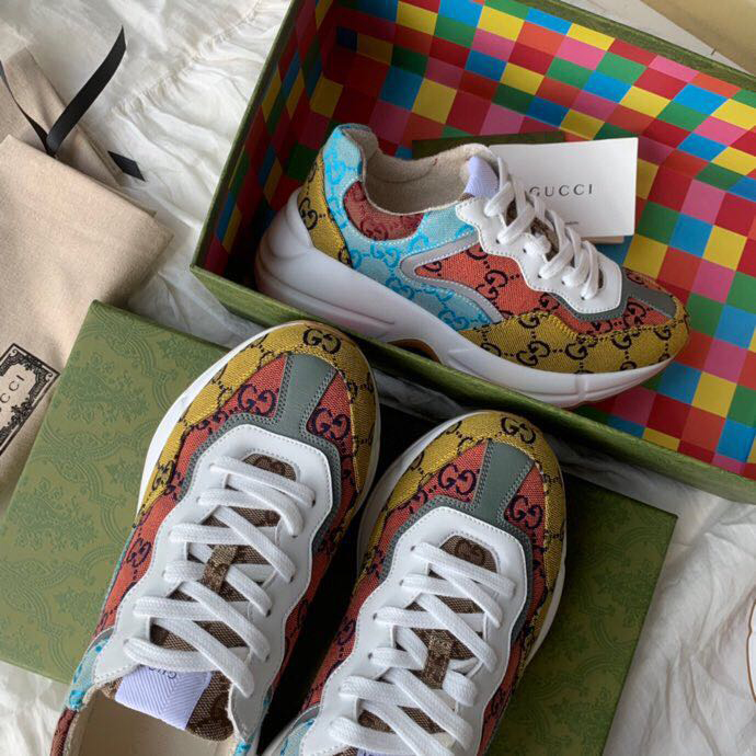 Gucci GG Multicolor Canvas Sneakers For Men And Women - PerfectKickZ