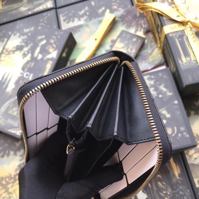 Gucci Black Leather Wallet With Interlocking G - PerfectKickZ