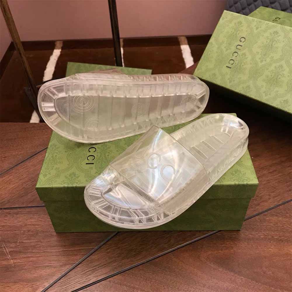 Gucci Men's Slide Sandal With GG Logo - PerfectKickZ