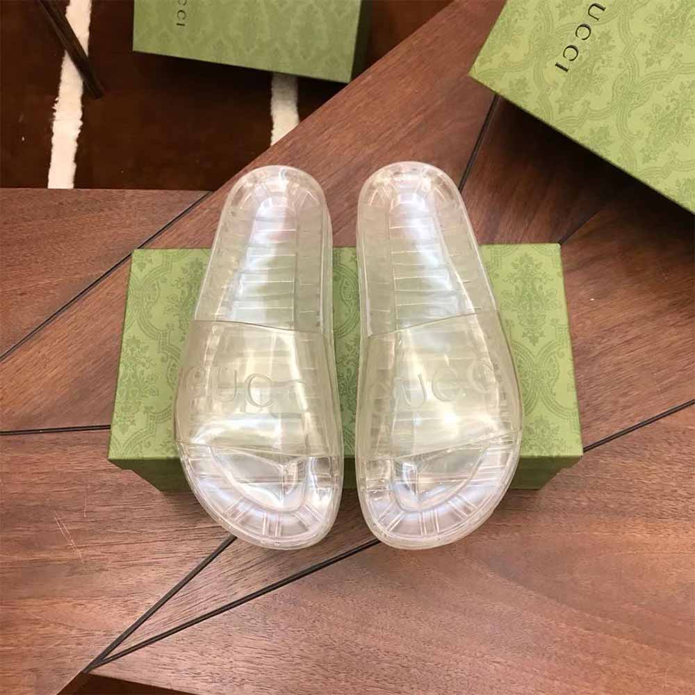 Gucci Men's Slide Sandal With GG Logo - PerfectKickZ