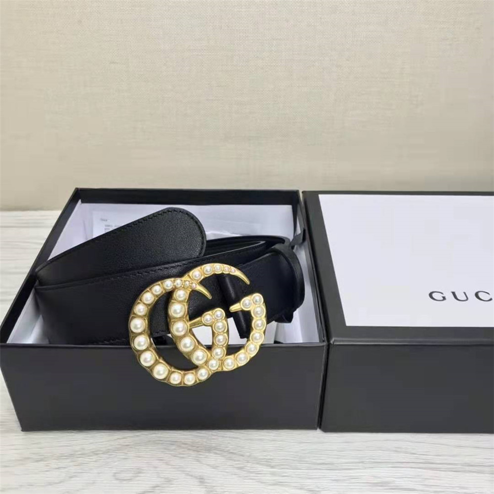 Gucci GG Pearl Black Belt  - PerfectKickZ