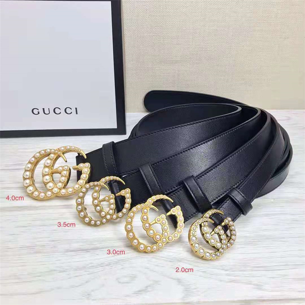 Gucci GG Pearl Black Belt  - PerfectKickZ