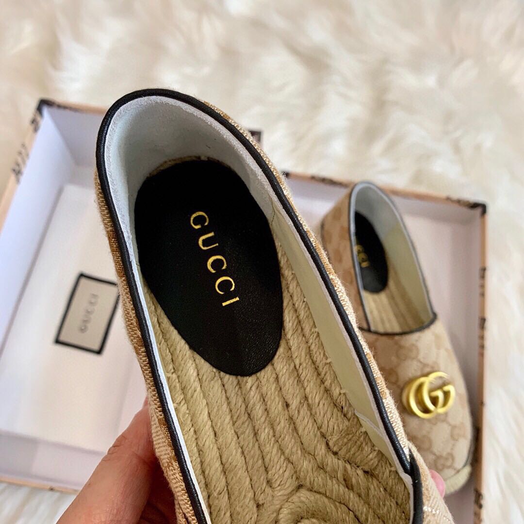 Gucci Women's GG Matelassé Canvas Espadrille - 