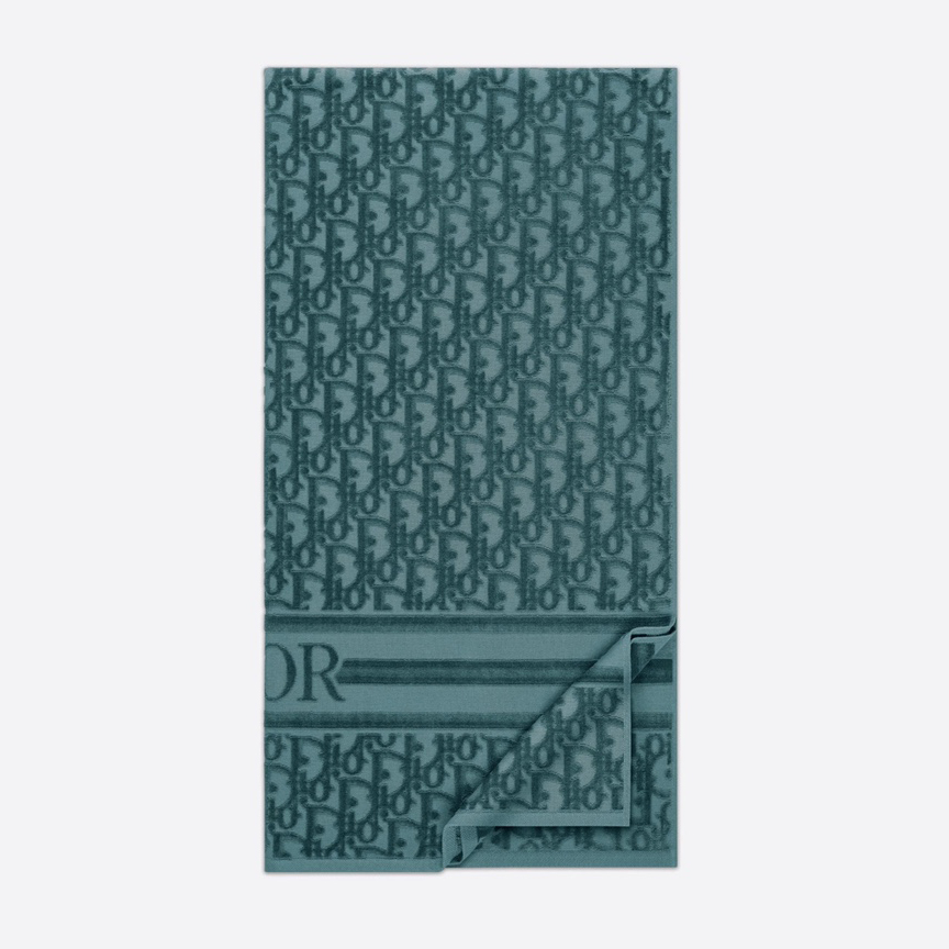 Dior Telo Da Spiaggia Dior Oblique In Green - PerfectKickZ