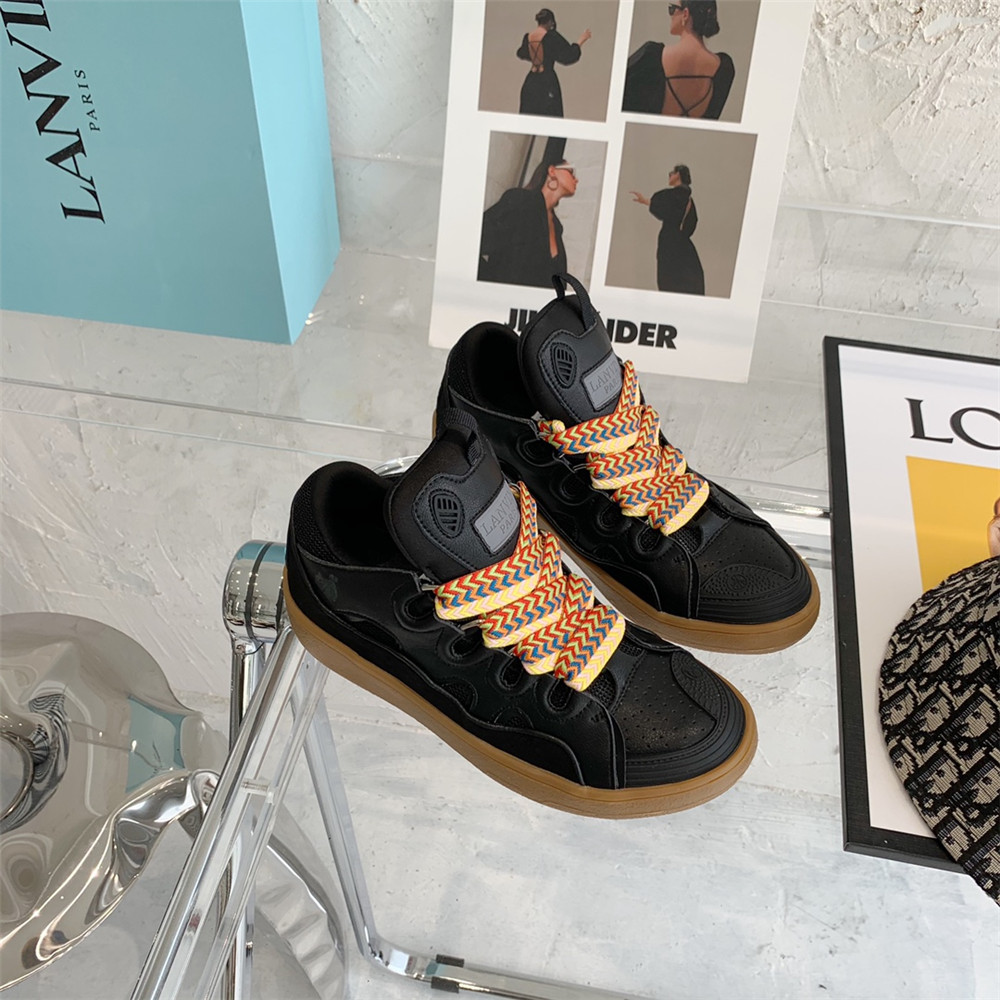 Lanvin Curb Sneaker In Black - PerfectKickZ