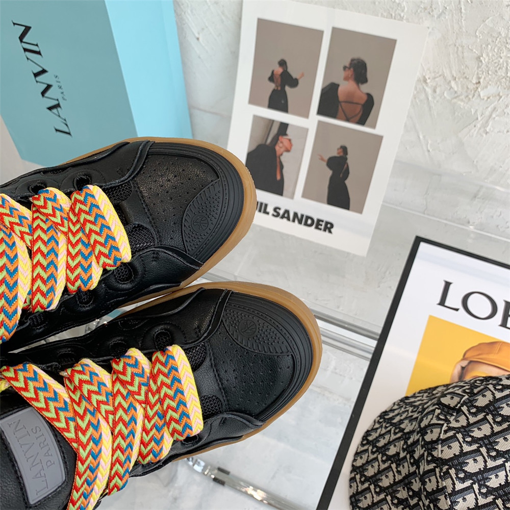 Lanvin Curb Sneaker In Black - PerfectKickZ