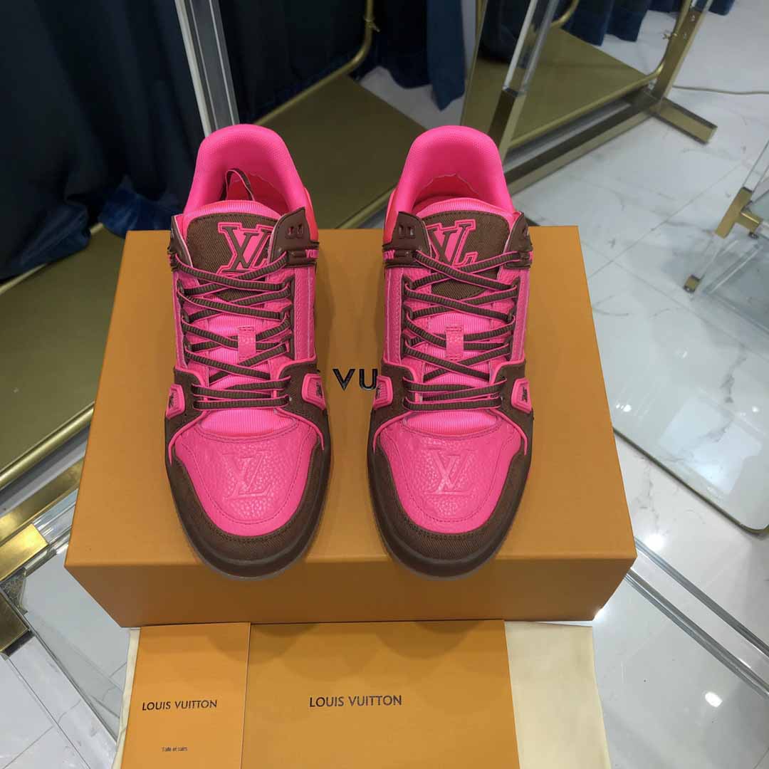 Louis Vuitton Trainer Sneaker Pink - PerfectKickZ