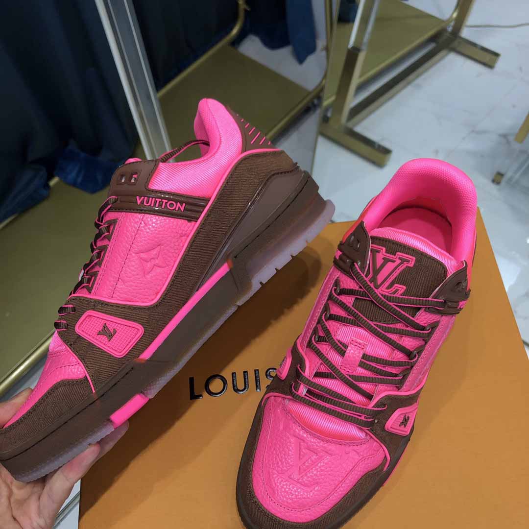 Louis Vuitton Trainer Sneaker Pink - PerfectKickZ