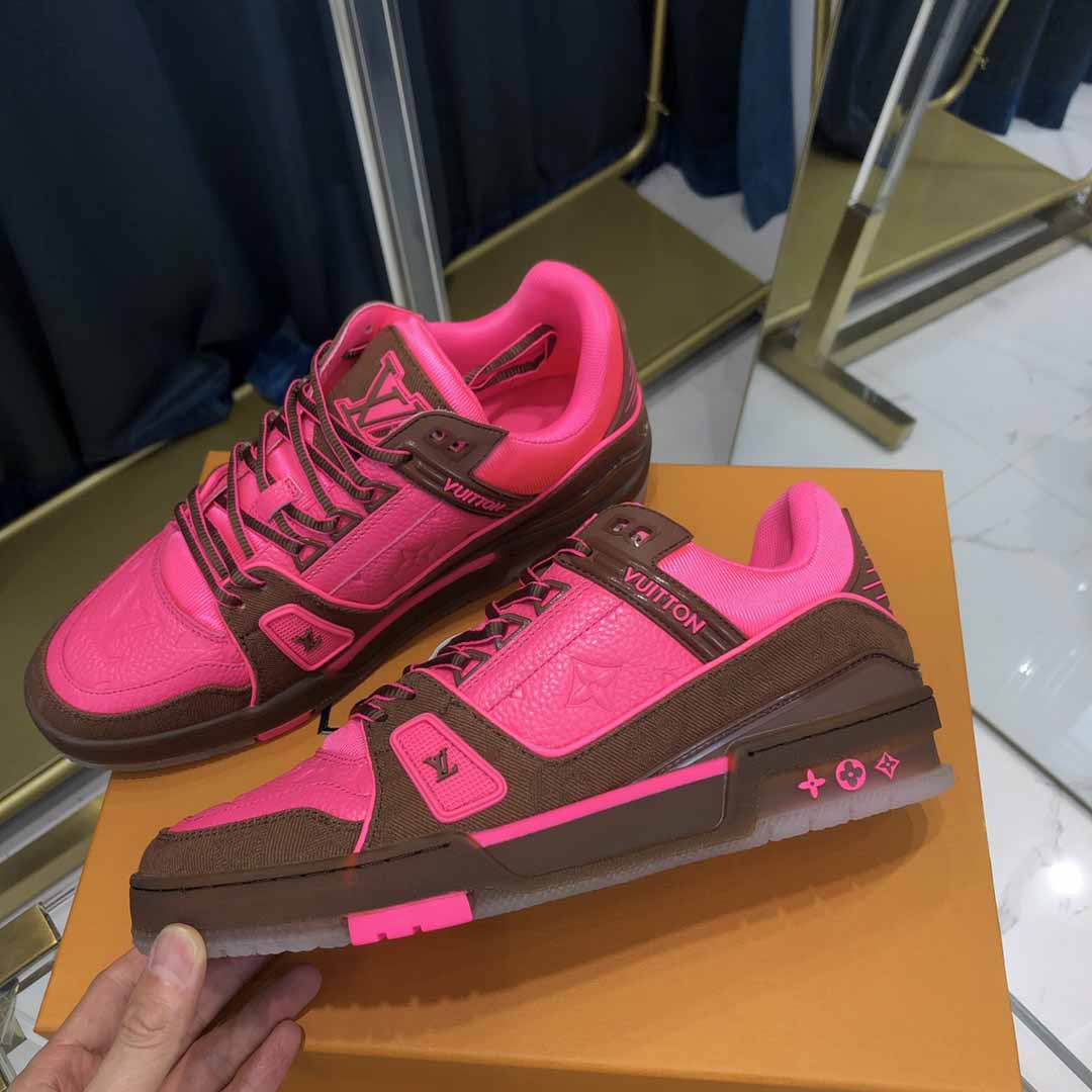 Louis Vuitton Trainer Sneaker Pink - PerfectKickZ