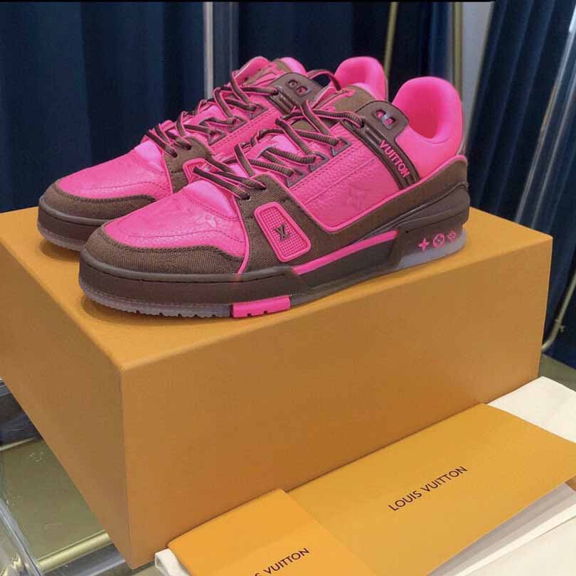 Louis Vuitton Trainer Sneaker Pink - PerfectKickZ
