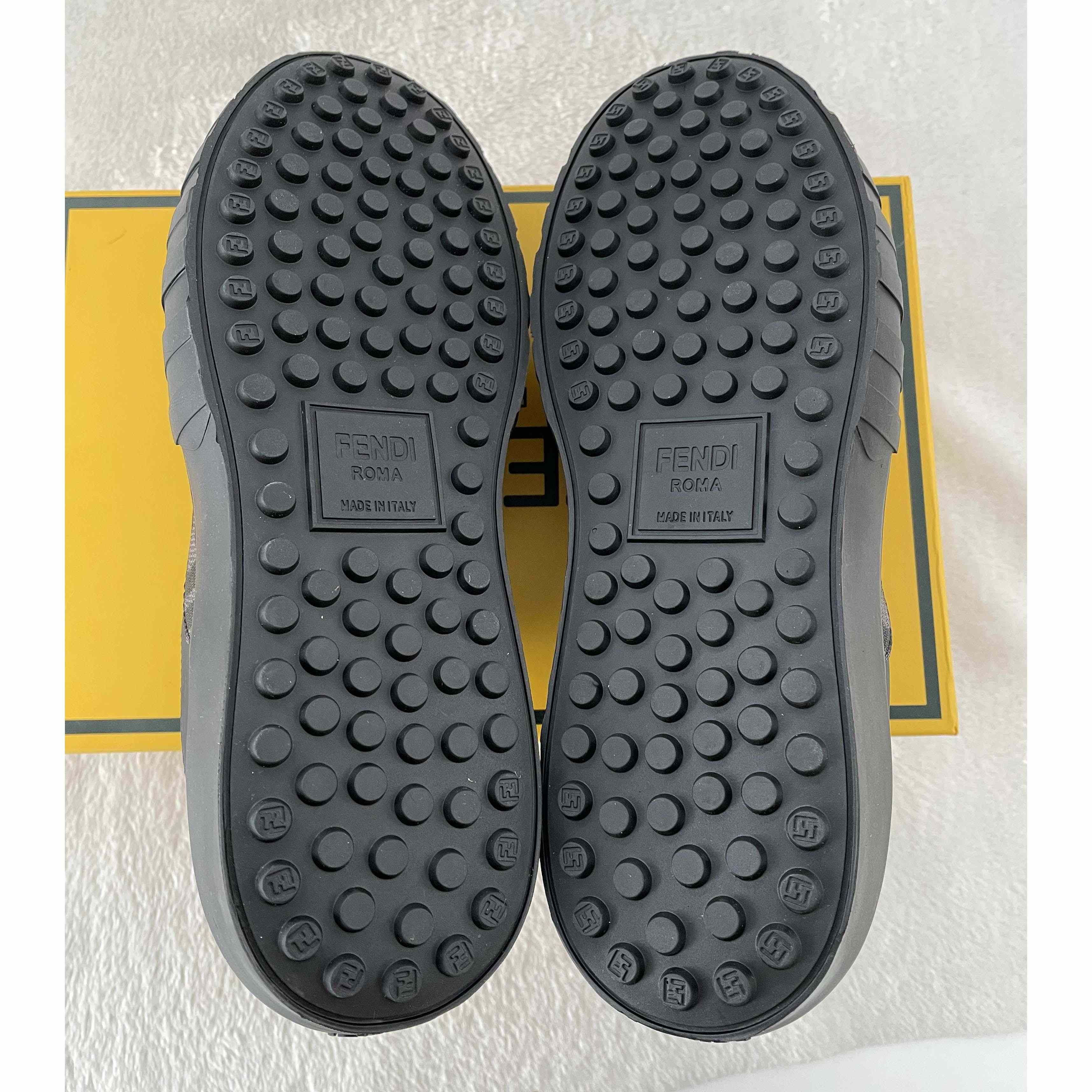 Fendi FF Black Fabric Low-tops Sneaker - PerfectKickZ