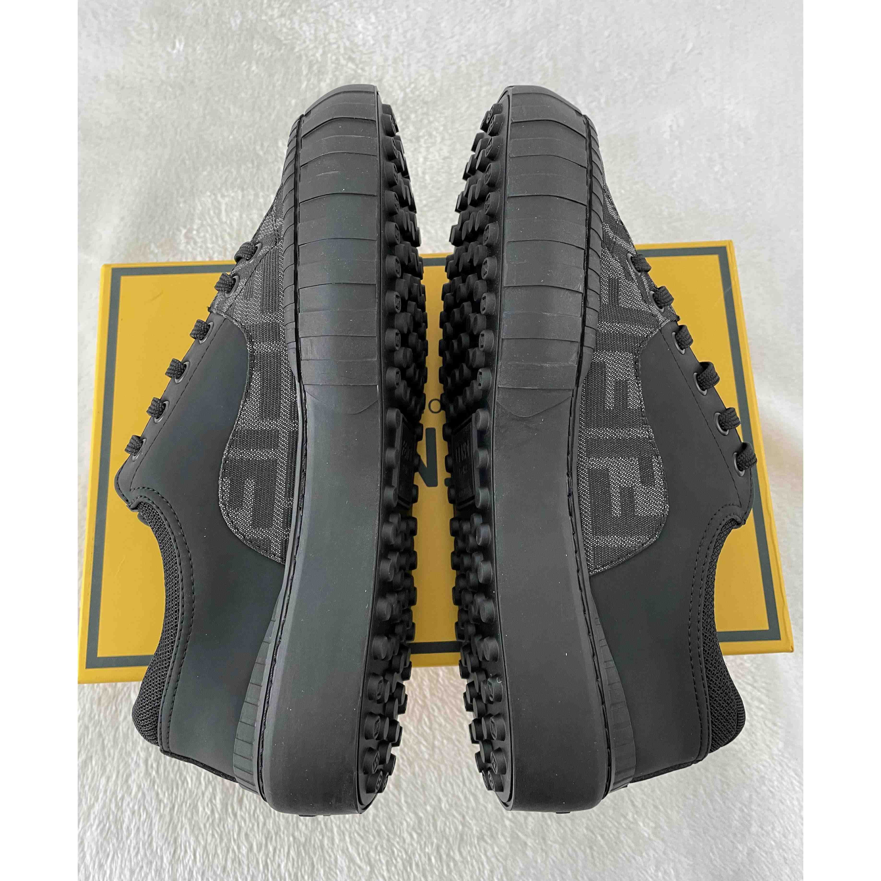 Fendi FF Black Fabric Low-tops Sneaker - PerfectKickZ