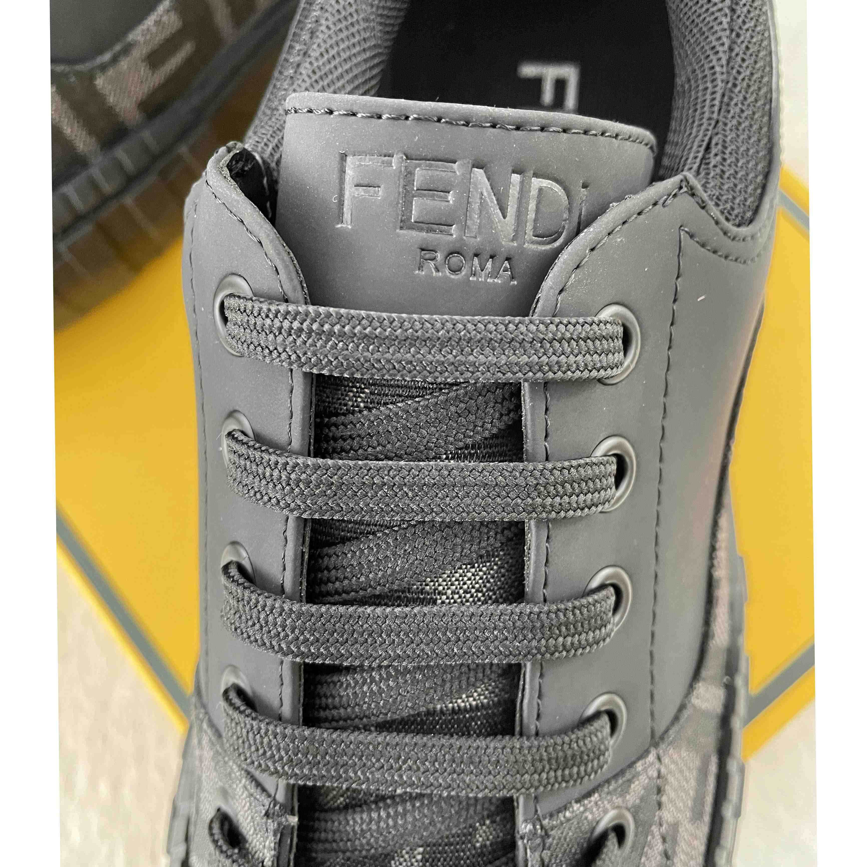 Fendi FF Black Fabric Low-tops Sneaker - PerfectKickZ