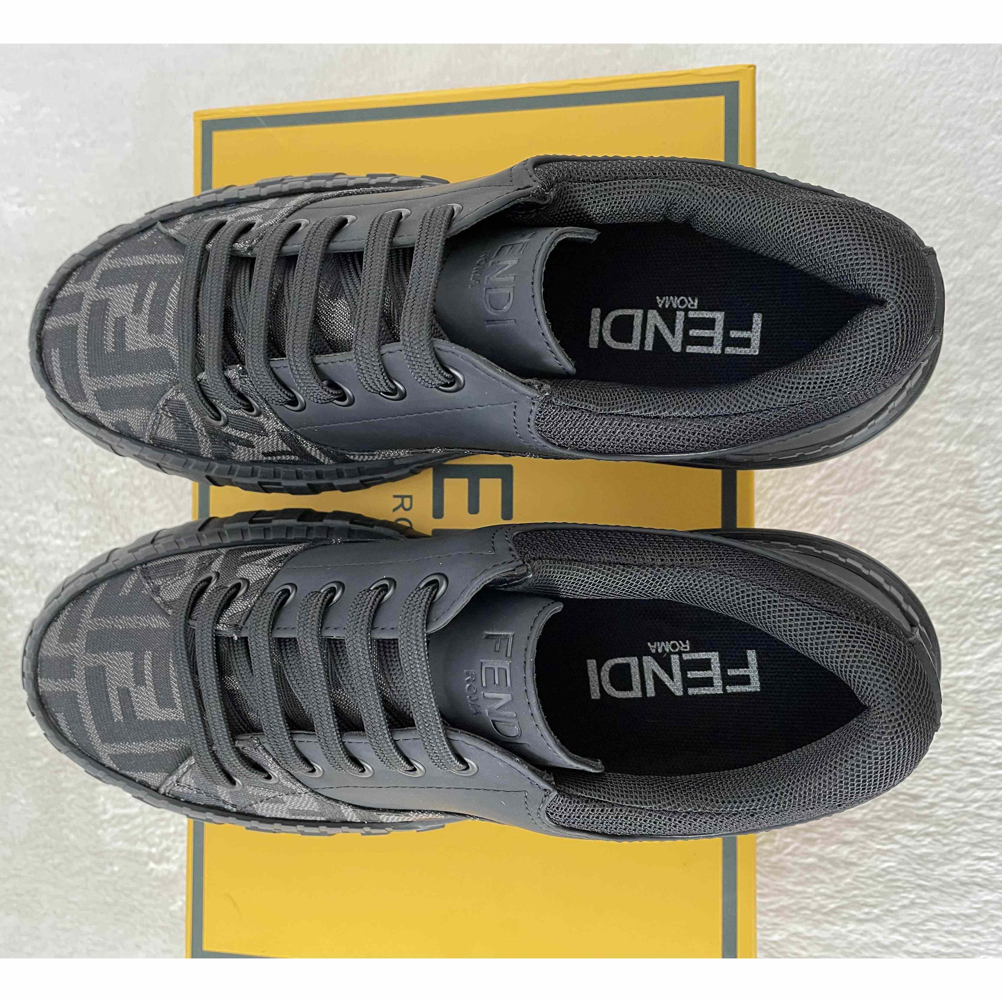 Fendi FF Black Fabric Low-tops Sneaker - PerfectKickZ