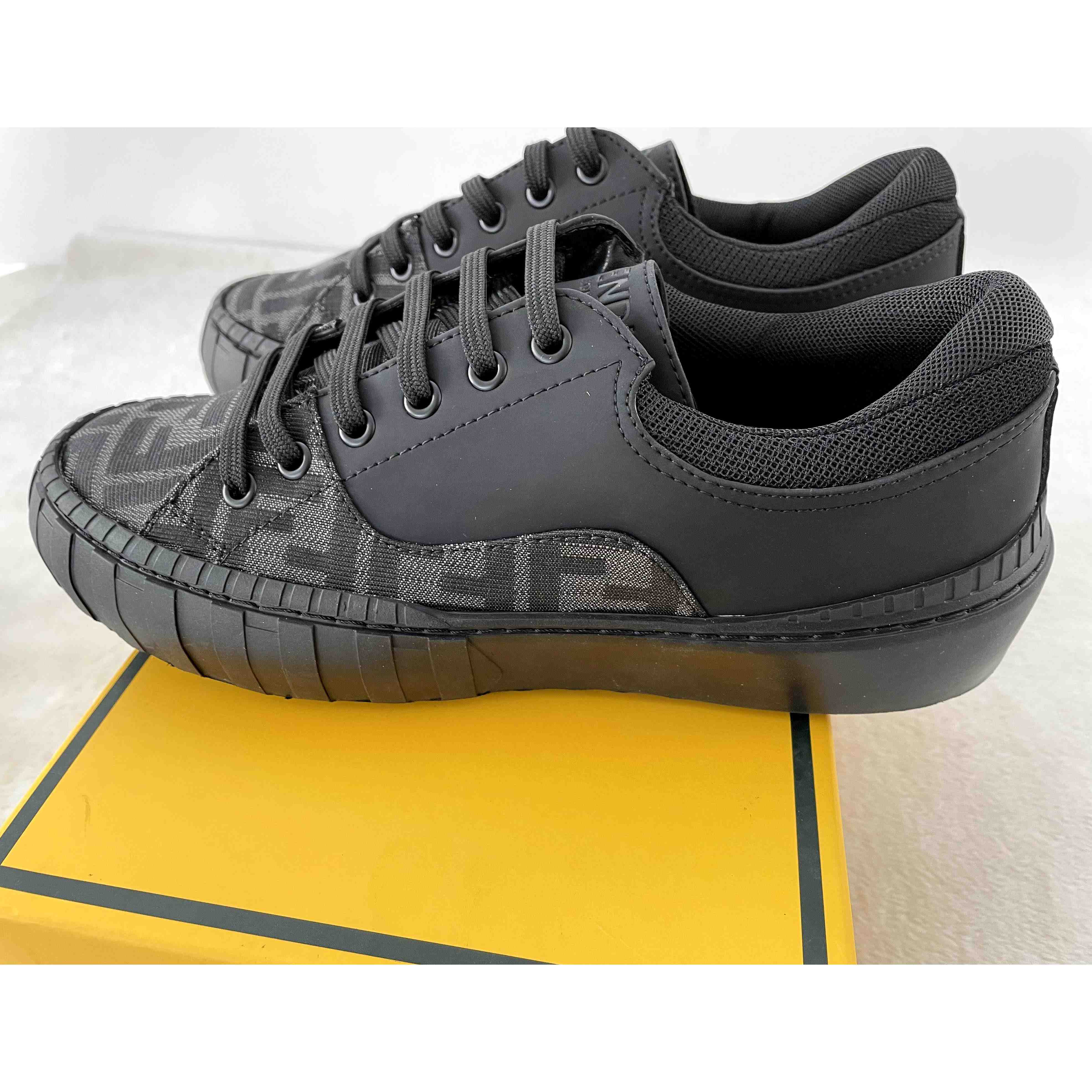 Fendi FF Black Fabric Low-tops Sneaker - PerfectKickZ