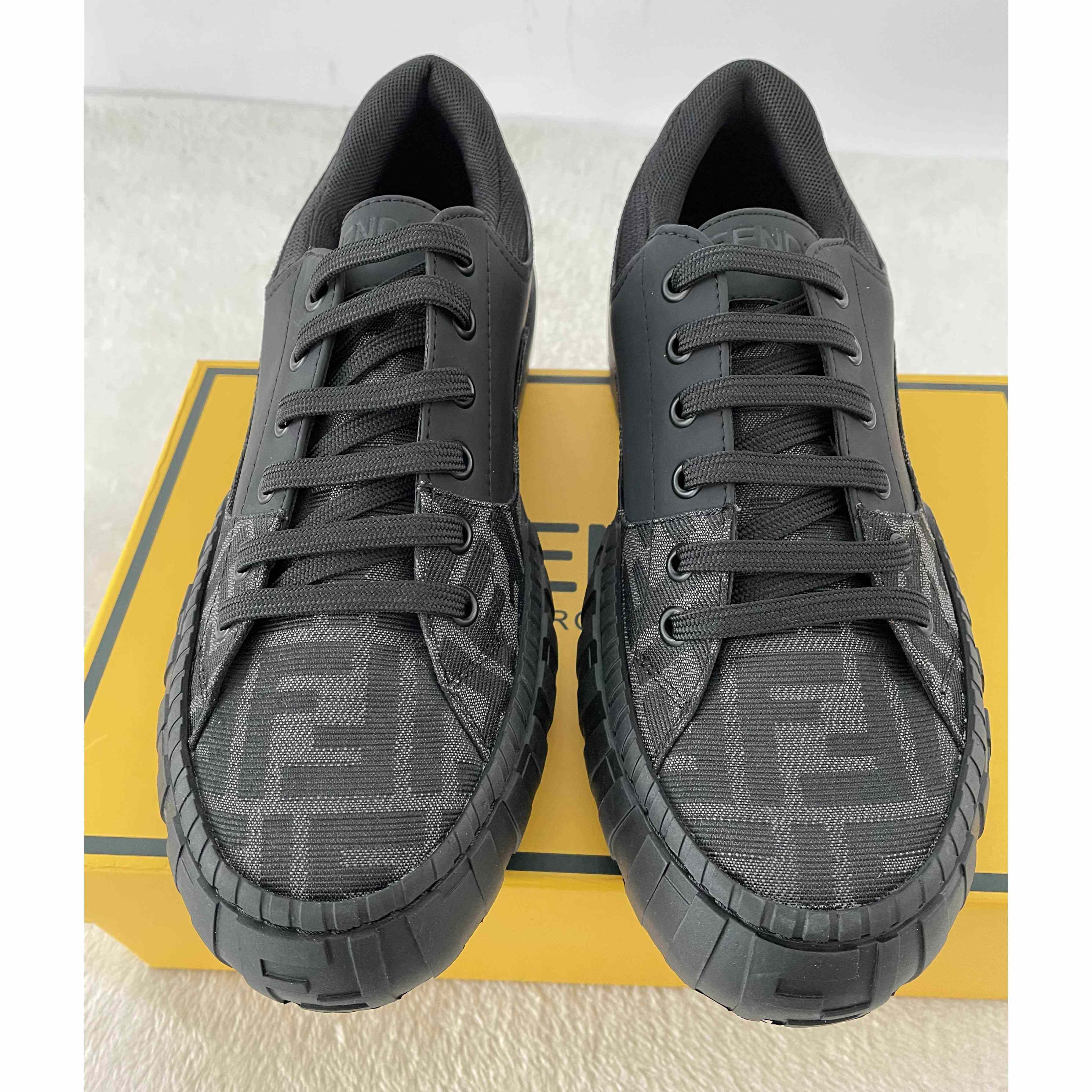 Fendi FF Black Fabric Low-tops Sneaker - PerfectKickZ