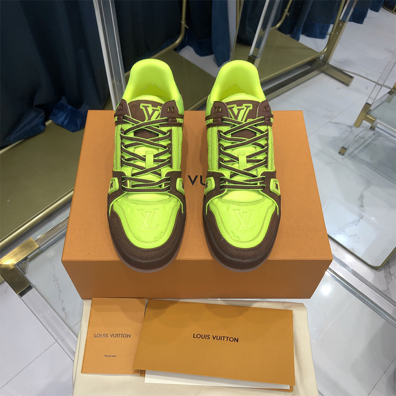 Louis Vuitton Trainer Sneaker Yellow - PerfectKickZ