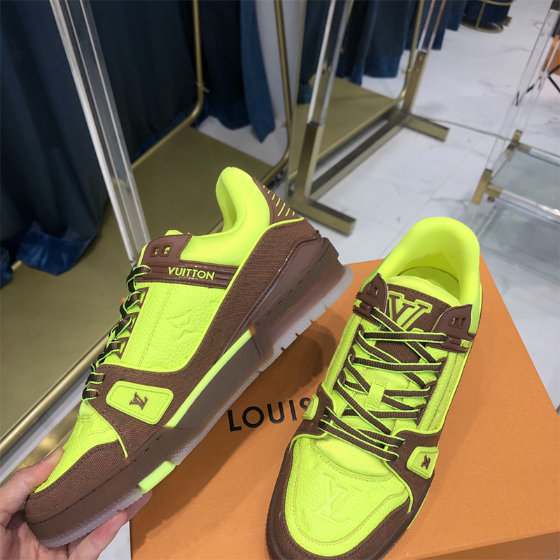 Louis Vuitton Trainer Sneaker Yellow - PerfectKickZ