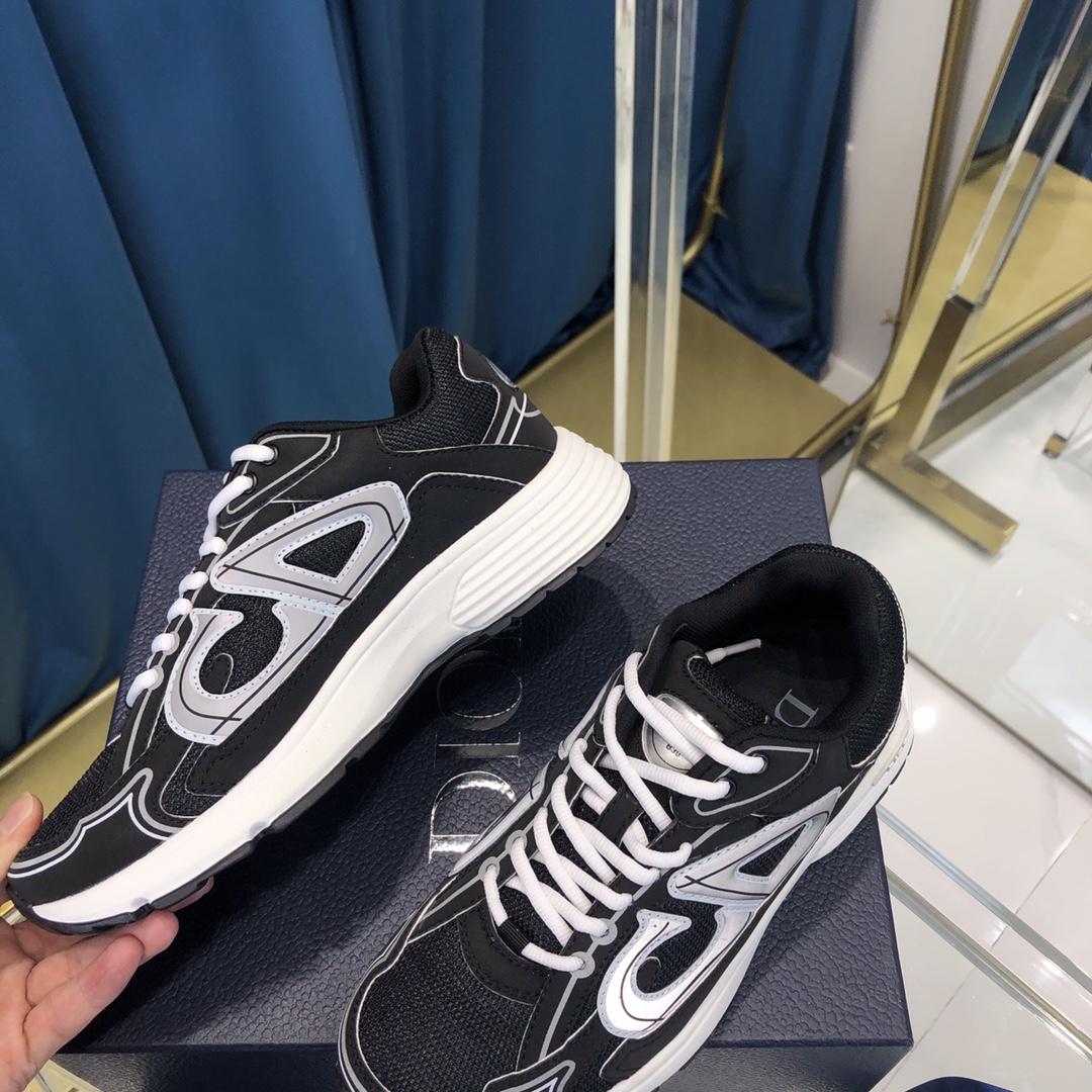 Dior B30 Sneaker Black Mesh And Technical Fabric - 