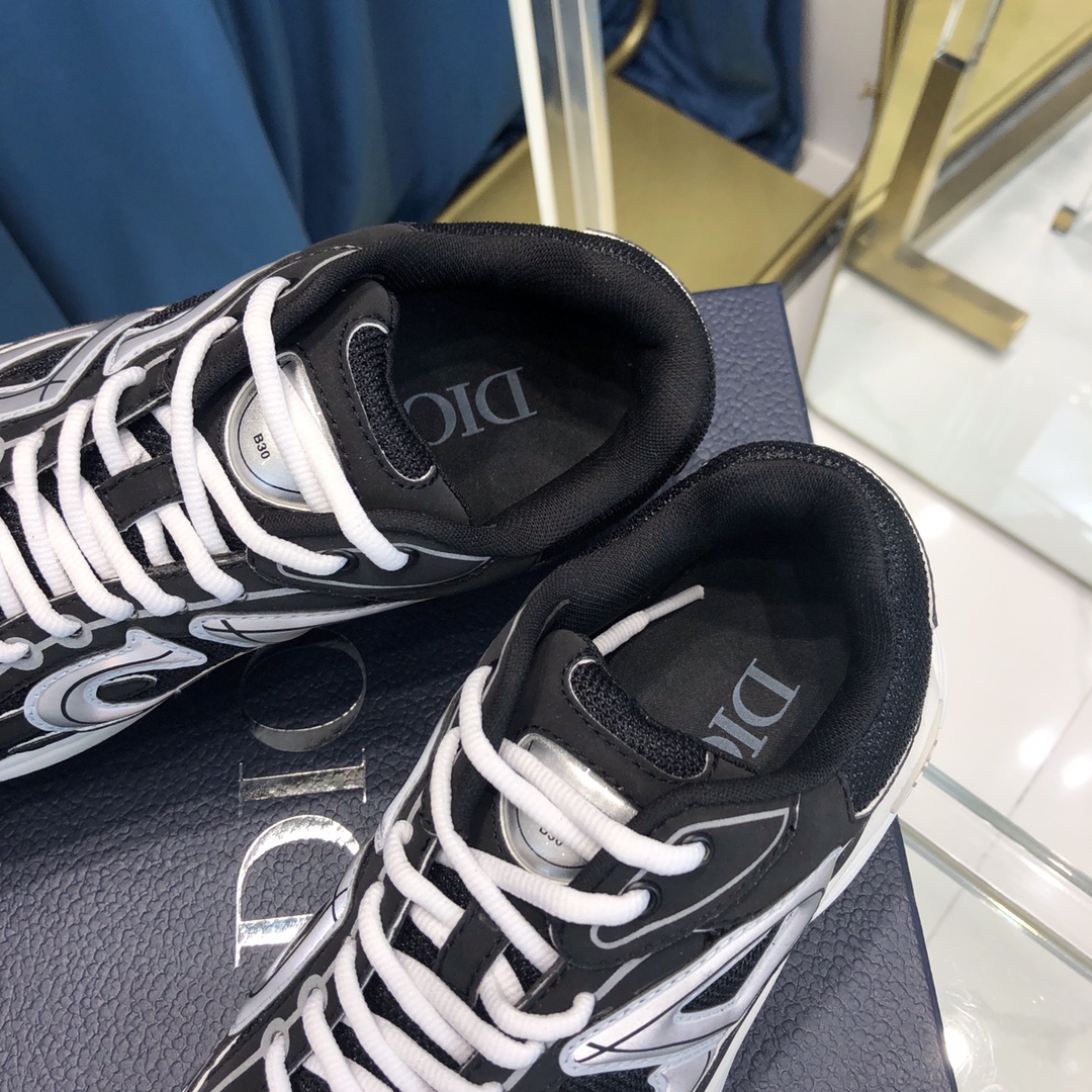 Dior B30 Sneaker Black Mesh And Technical Fabric - 