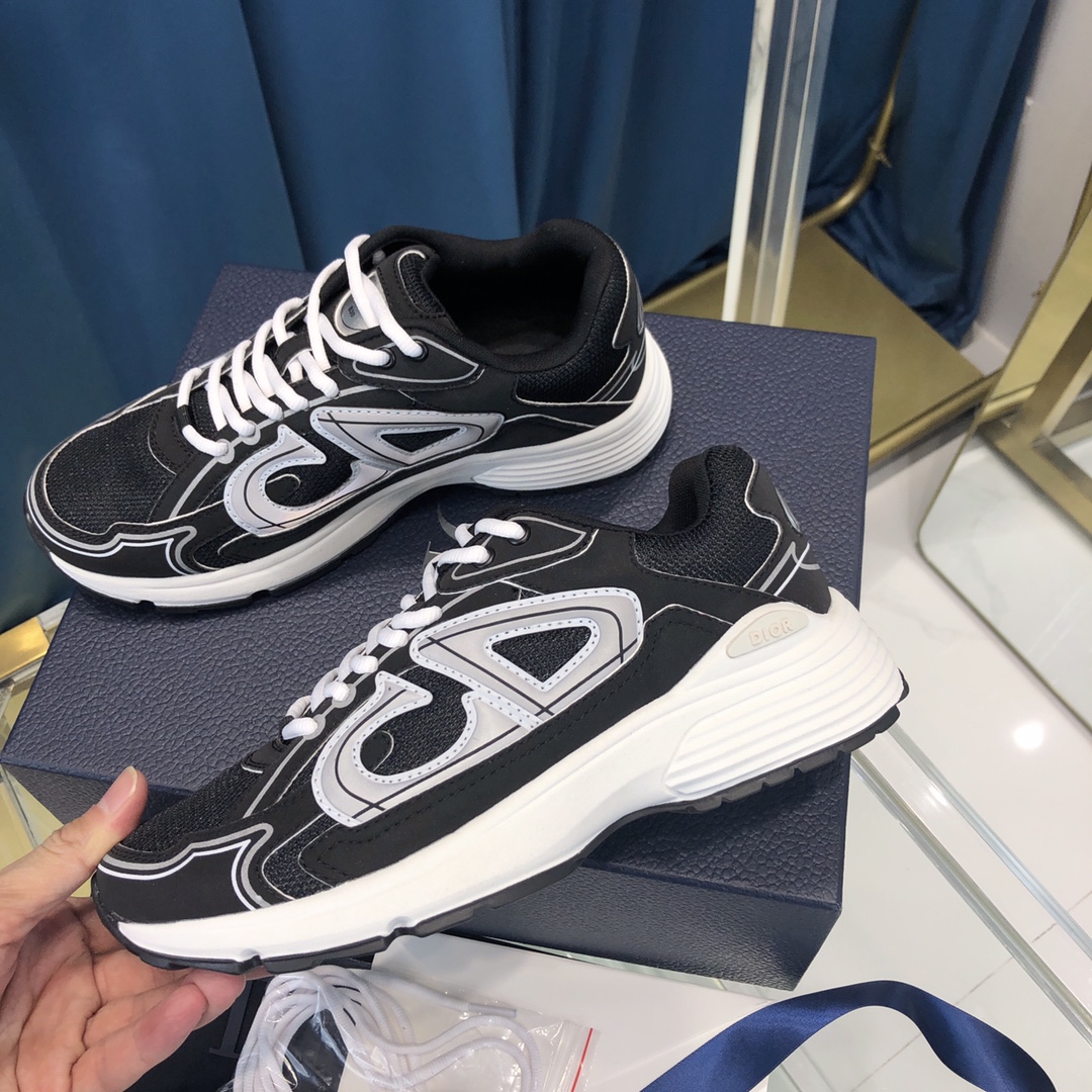 Dior B30 Sneaker Black Mesh And Technical Fabric - 