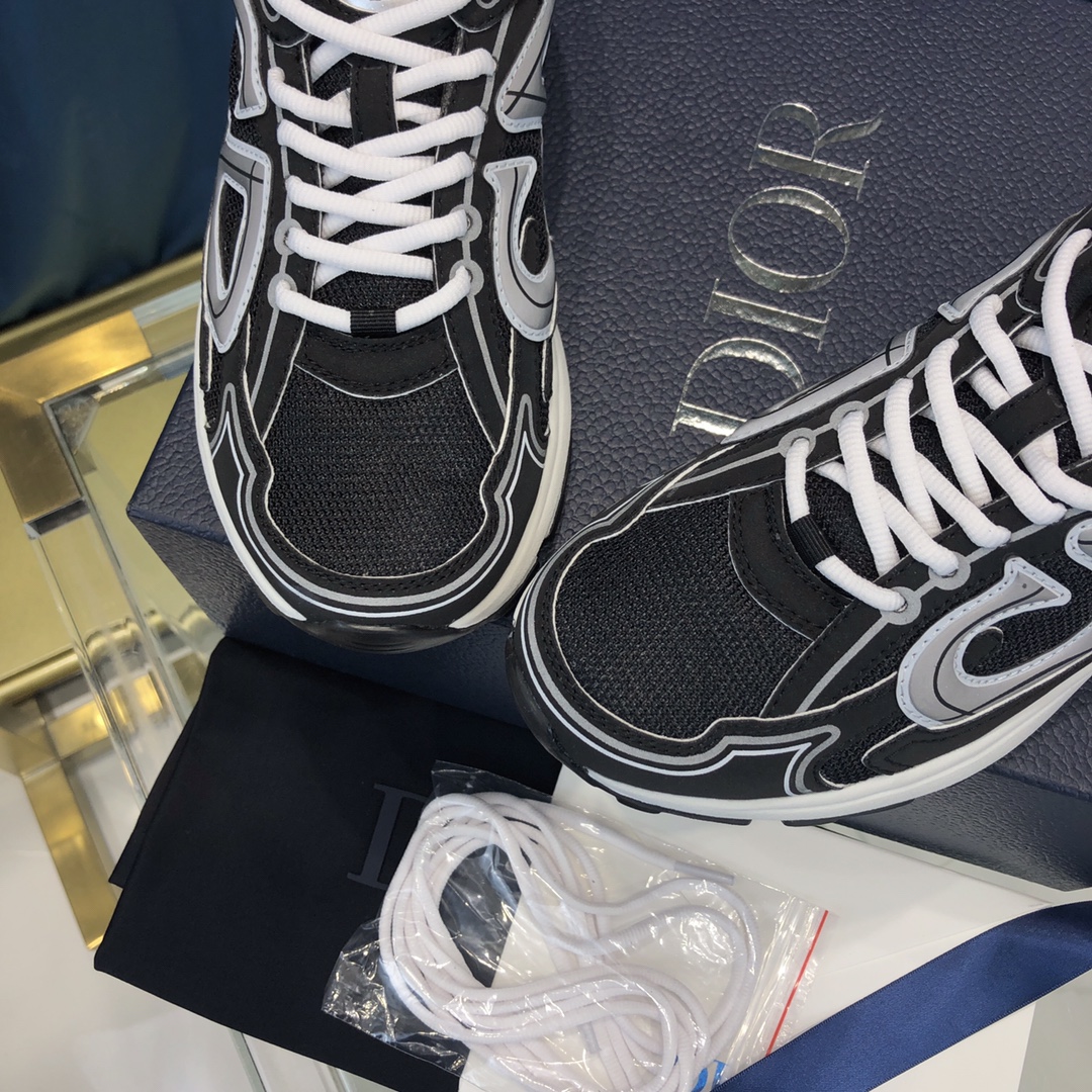 Dior B30 Sneaker Black Mesh And Technical Fabric - 